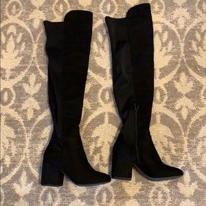Tobi black over the knee thigh boots